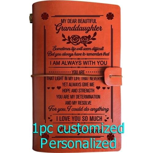 Engraved Leather journal personalized gifts to my husband BJ205 Customized Notebook A5 Dropshipping Supplier US Store Diary