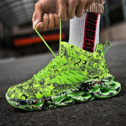 Casual Shoes Men Fashion Men Graffiti Hip Hop Sneakers Breathable Outdoor Man Chunky Sneakers Walking Footwear Men