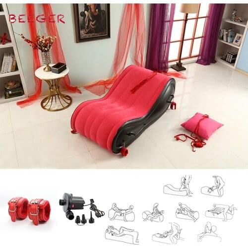 BEEGER Inflatable sofa bed US warehouse shipments sex toys for couples love sex chair pillow adult sex furniture
