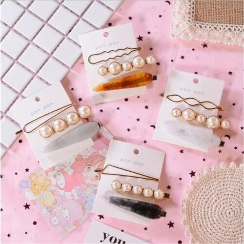 Popular Fashion Romantic Pearl Bangs Clip Hairpin Women Girls Hair Clips Clamp Barrette Accessories for Girls Hairgrip Headdress