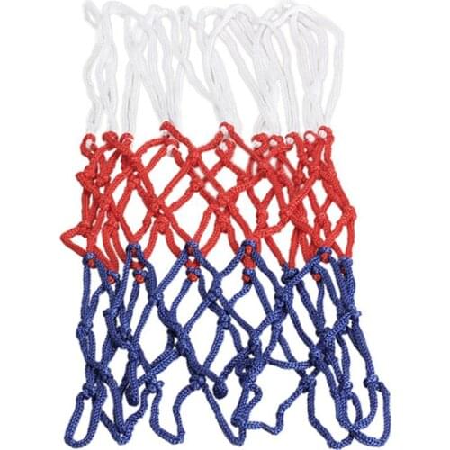 Thick 5mm Red White Blue Basketball Net Nylon Hoop Goal Rim Mesh Net High Quality Basketball Rim Mesh Net