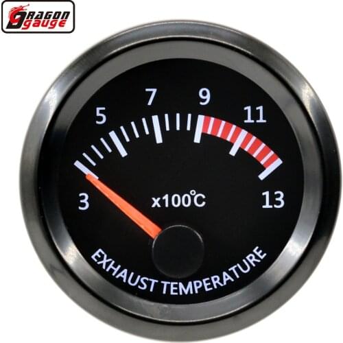 Dragon 2" 52mm Stepper Motor White LED Backlight Auto Car Exhaust Gas Temp EGT Gauge Meter Free Shipping