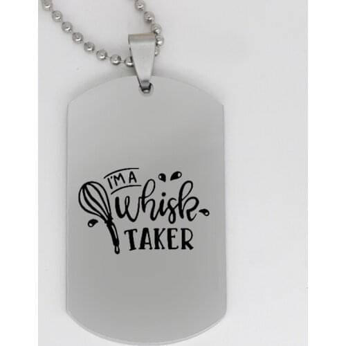 Ufine jewelry girl gift pendant army card I'm a whisk taker stainless steel customed necklace N4256