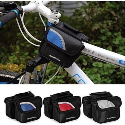 ROSWHEEL Bicycle BIke Cycling Front Tube Double-Saddle Pannier Bag Outdoor Sports Bags mtb accessories 3-Colors