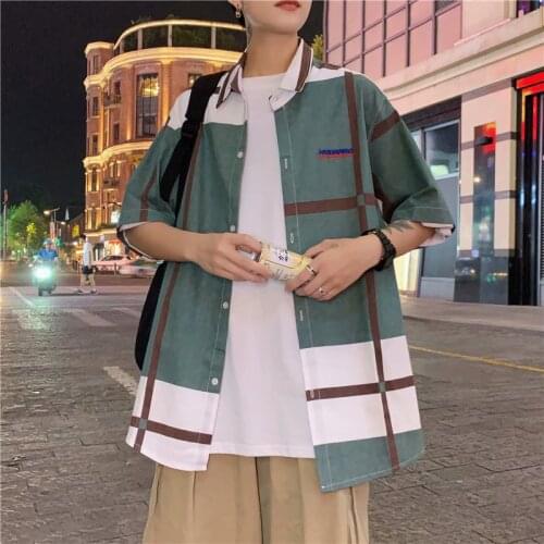 Japanese Streetwear Men Graphics Chemise Homme Holiday Hawaiian Shirt Mens Button Up Shirt Short Sleeve2021 Camisas Para Hombre