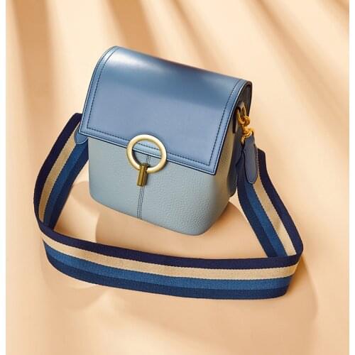 Bag Women 2021 New Summer Leather Bucket Bag Fashion Online Celebrity Womens Bag Broadband Slung Shoulder Bag