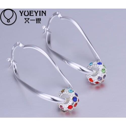 Wholesale silver plated Dangle earrings for women wedding jewelry Long Earrings for mother oorbellen auskarai