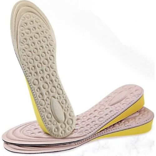 1 Pair Fully Cushioned Soft Bottom Comfort Heightened Insole Breathable Stealth Inner Heightened Sports Insole