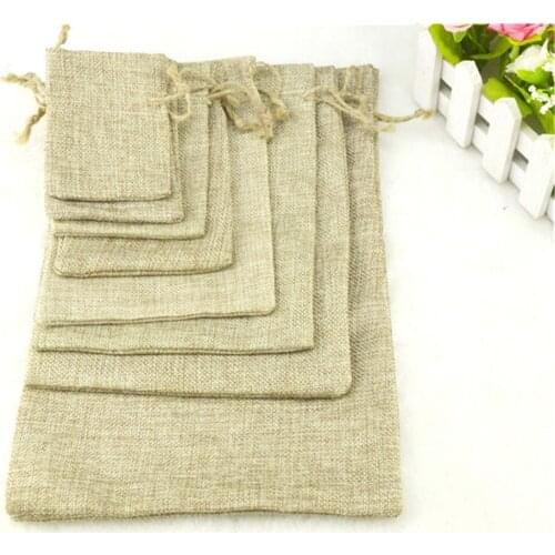 10pcs Packaging Accessories Linen Bag Mouth Cup Coffee Bean Bag Cotton Bundle Small Sack Package Box Bags Gift Decoration Supply