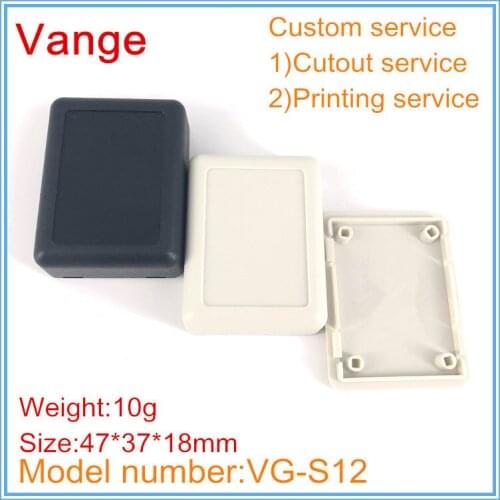 10pcs/lot injection extruded housing black ABS plastic material case enclosure 47*37*18mm with buckle for wire connector