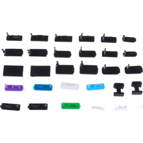 10pcs Micro USB Dust Plug USB Cover Flap USB Data Charging Port Dust Plug Block Sofe Silicone Cover for Phone (Mixed Type)