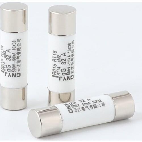 10x38 ceramic fuse 500V-50Ka R015 1A-32A fuse