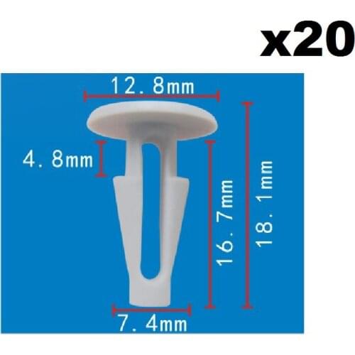 20pcs For Honda Hood seal strip plastic nail / Nylon Rivet Fastener Fender Retainer Push Clip