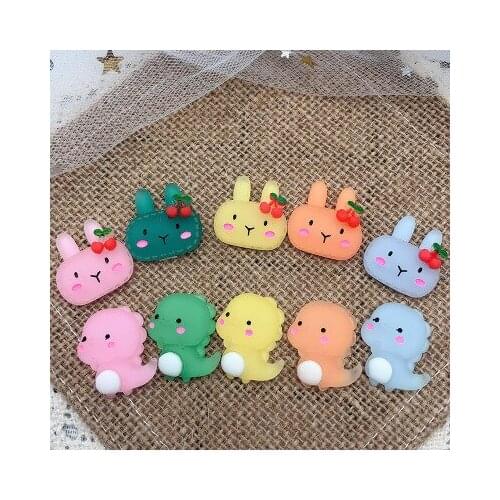 20Pcs Artificial Candy Animal Figurines DIY Hair clip Craft Supplies Hairbin Phone Shell Patch Arts Decor Materials Jewelry Hair