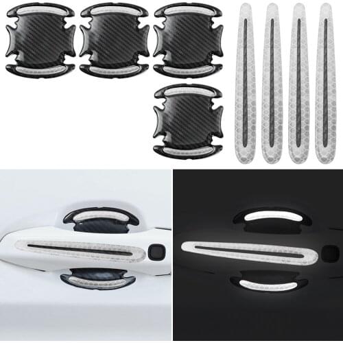 3D Car Reflective Sticker Door Bowl Anti-scratch Tape For Chery Tiggo Geely Vision SC7 MK CK Cross Gleagle SC7 Englon SC3 SC5