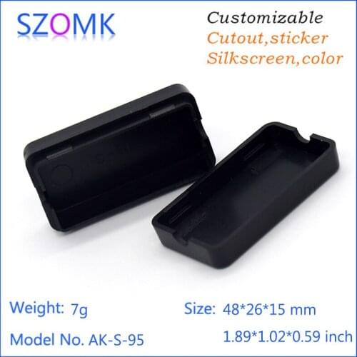 50 pcs) 48*26*15mm black color electric enclosure plastic box diy plastic enclosure for pcb outlet boxes szomk small case