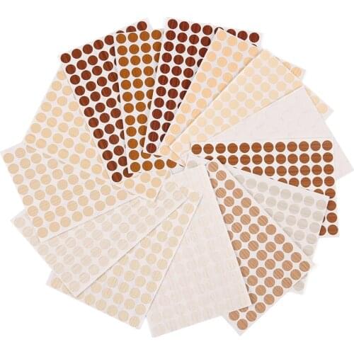 96Pcs/sheet 15mm Self Adhesive Decorative Films Furniture Screw Cover Caps Stickers Wood Craft Desk Cabinet Ornament