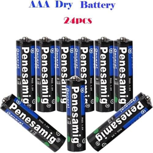 AAA 24PCS 100mAh 3A Carbon Dry Battery 1.5V Baterias For Camera Calculator Alarm Clock Mouse Remote Control Battery 3A