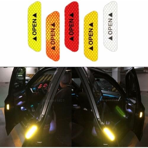 Car OPEN car door Reflective Tape Warning Mark sticker for Renault megane 2 clio 1 3 4 duster koleos sport scenic kadjar