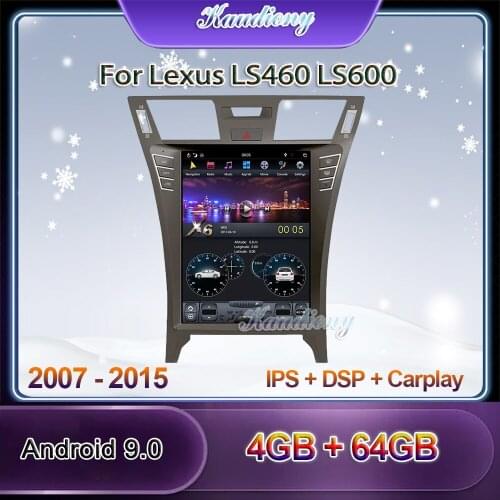 Kaudiony 12.1" Tesla Style Android 9.0 Car Radio For Lexus LS460 LS600 Car Dvd Multimedia Player Auto GPS Navigation 2009-2015