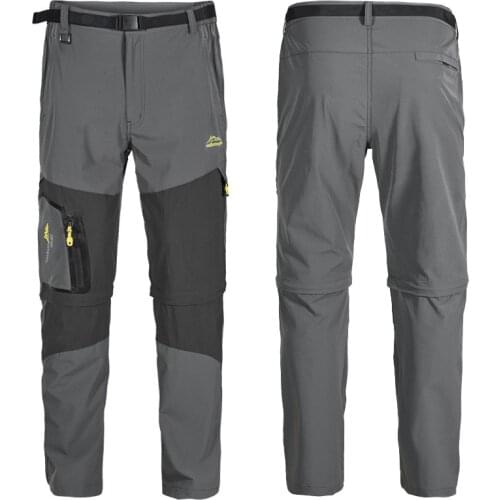 Mens Tactical Pants MultiPocket Breathable Waterproof Cargo Pants Men Casual Outdoor Hiking Fishing Military Trousers Removable