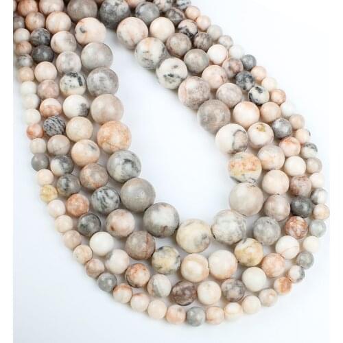Natural Dalmatian Beads Pink Color Semi-precious Stone Loose Beads Strand 4/6/8/10 mm DIY For Jewelry Making Necklace Bracelet