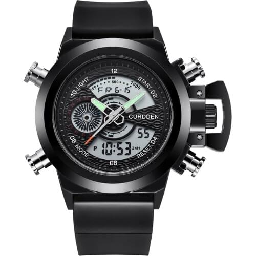 Chronograph Brand Watches Mens Fashion Leather Band Luxury Watch Male Unique Designer Dual Time Watches Relojes Lujo Marcas Men