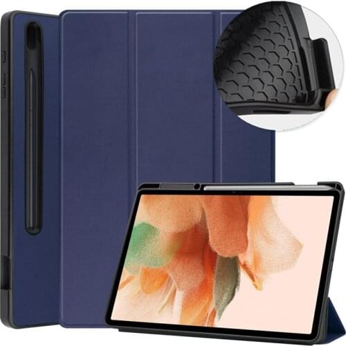 For Samsung Galaxy Tab S7 Fe Case Magnetic Stand Cover with Pencil Holder for Galaxy Tab S7 Plus S7 Fe Case SM-T730 T736 T970
