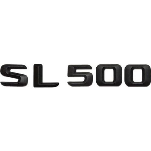 Matt Black " SL 500 " Car Trunk Rear Letters Words Number Badge Emblem Decal Sticker for Mercedes Benz SL Class SL500