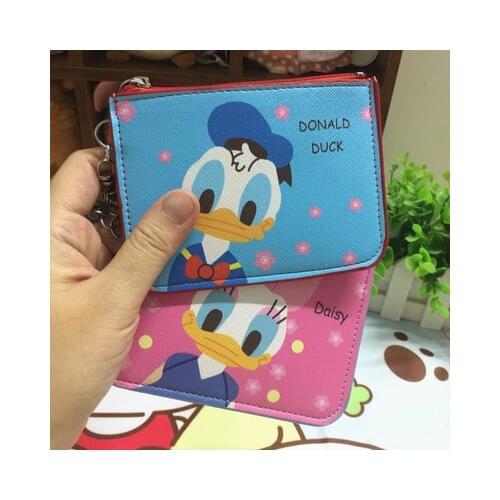 Disney Donald Duck Style Anime Figures Cartoon Product Cosplay Accessories Casual Card Holder zipper Unisex Gift