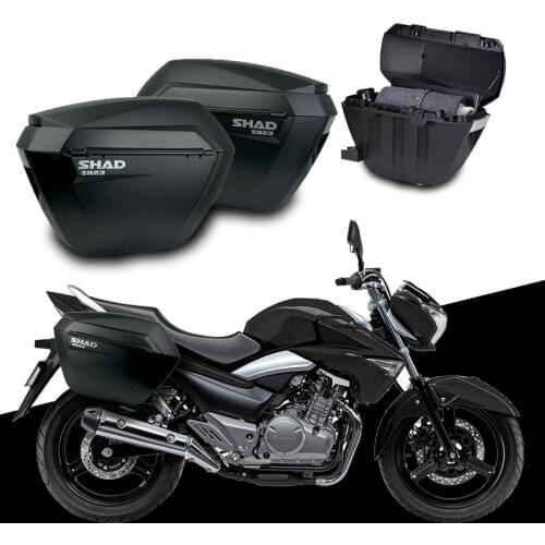 For SUZUKI GW250 GW 250 S/F SHAD SH23 Side Boxs+Rack Set Motorcycle Luggage Case Saddle Bags Bracket Carrier System