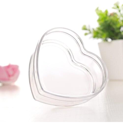 Heart Shape Candy Box Food Grade Transparent Plastic Candy Box Container for Halloween Children ALI88