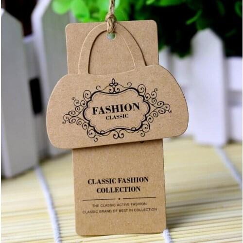 Kraft paper clothing price tags custom garment hang tag for clothes/ printed Tags/customized clothing swing tag/ bags labels