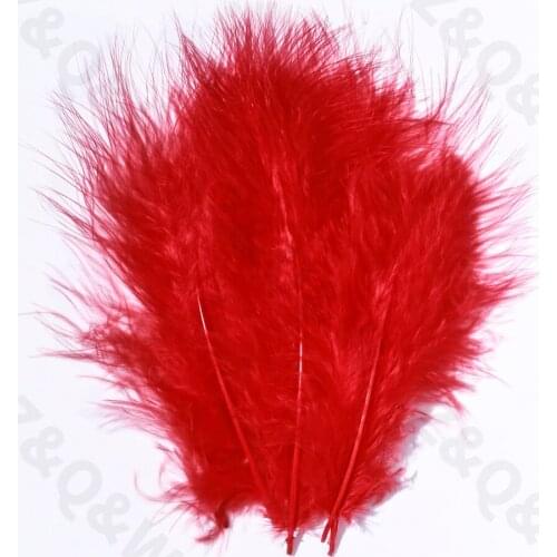 Beautiful 10-15CM turkey full down feathers 4-6 inches dyed red 100-500 DIY crafts jewelry dream catcher accessories