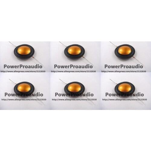 6PCS 25.4mm 25.5mm (1") silk+Gold Titanium diaphragm dome Tweeters voice coil menbrance 8ohm
