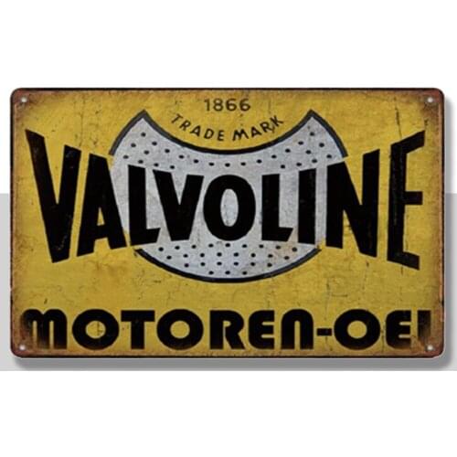 Metal Tin Sign VALVOLINE MOTOREN OEL Bar Pub Home Vintage Retro Poster Cafe ART