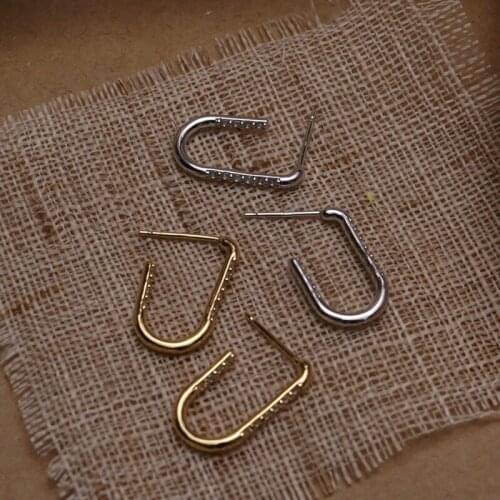 Minar Simple Shinning CZ Stone Big Hoop Earrings Large Rectangle Geometric Earrings for Women Minimalist Party Jewelry Brincos