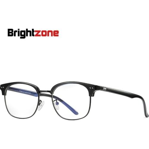 Brightzone Myopia Spectacle Brands Frame Men TR90 Anti Blue Light Vintage Retro Glasses Optical Eyeglasses Round Women Rims New