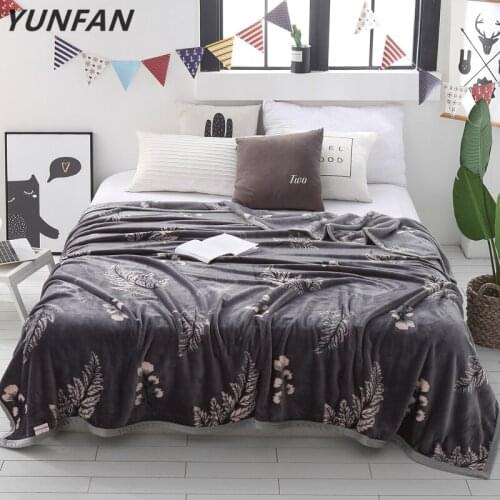 Deer blankets cartoon quilts twin full queen king leaves blankets soft Throw Flannel blankets on Bed/car/sofa gray Europe rugs
