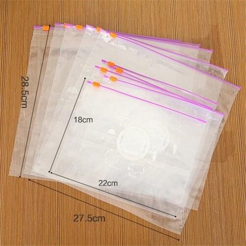 Food Ziplock Bag Reusable Fresh Zipper Bags Freezing Heating Food Storage Bags Vacuum Sealed Bag Kitchen Accessories