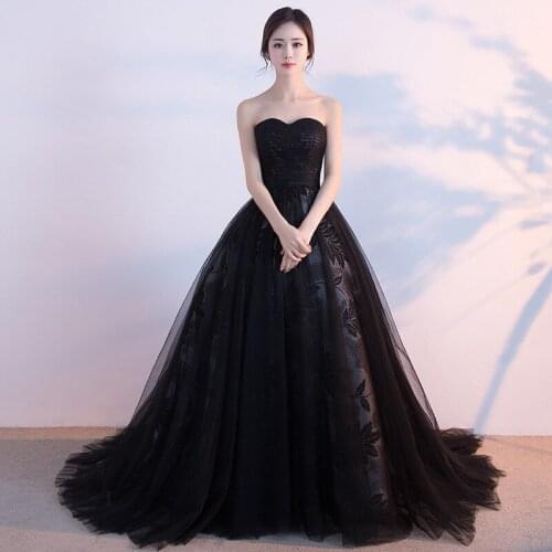 Tube Top Prom Dress Embroidery Tailing Evening Gown Vestidos de fiesta de noche Party Dress Cheongsam