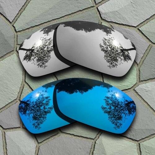 Chrome&Sky Blue Sunglasses Polarized Replacement Lenses for Oakley Hijinx