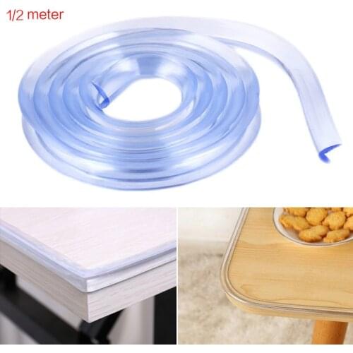 2M Transparent Table Edge Furniture Guard Corner Protectors Bumper Strip Corner Edge Strip Protection Cover for Cabinets, Tables