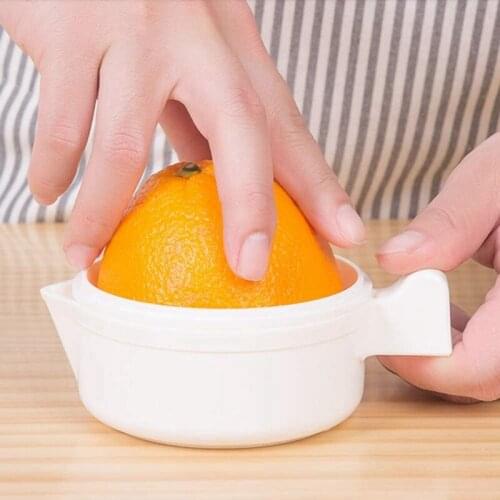 Manual Lemon Squeezer Orange Juice Squeezer Citrus Orange Manual Hand Juicer Lid Rotation Press Anti-Slip Reamer