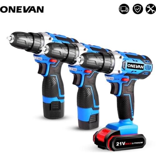 12V 16V 21V Electric Screwdriver Cordless Electric Drill Rechargeable 2PCS Lithium Battery Power Tools Sata Electric Screwdriver