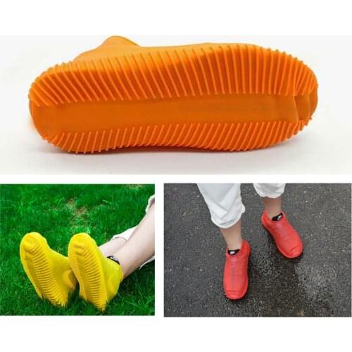 Outdoor Silicone Waterproof Shoe Covers Rainproof Reusable Overshoes Non-slip Rain Boots For Hiking Fishing Cycling S/M/L