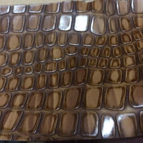 Synthetic PU Vintage Style crocodile skin leather material H5996