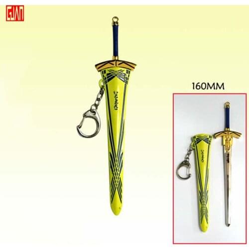 Destiny Night Weapon Sword Blackened Holy Sword Gold Sword 17cm Alloy Weapon Model Kirsite Metal Fate Stay Night