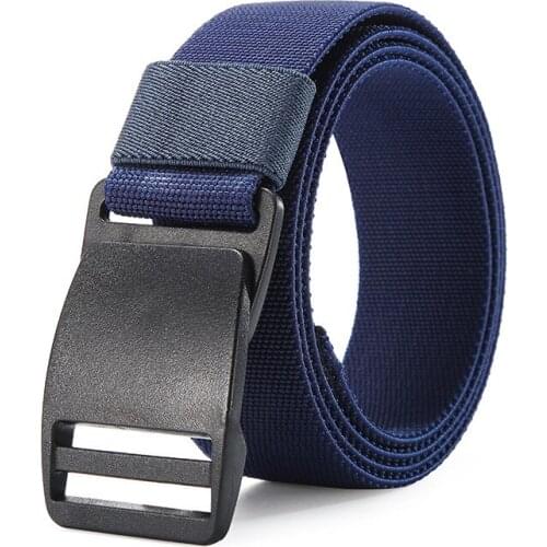 TJ-TianJun Mens Anti Allergy Quick Drying Nylon Elastic Canvas Belt Plastic Steel Snap-fastener Buckle Non Metal Waistband 8249