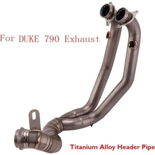 Motorcycle Slip on for Duke 790 Exhaust Header Pipe Titanium Alloy Exhaust Connector Section Link Tube Pipe for KTM 790 DUKE 790